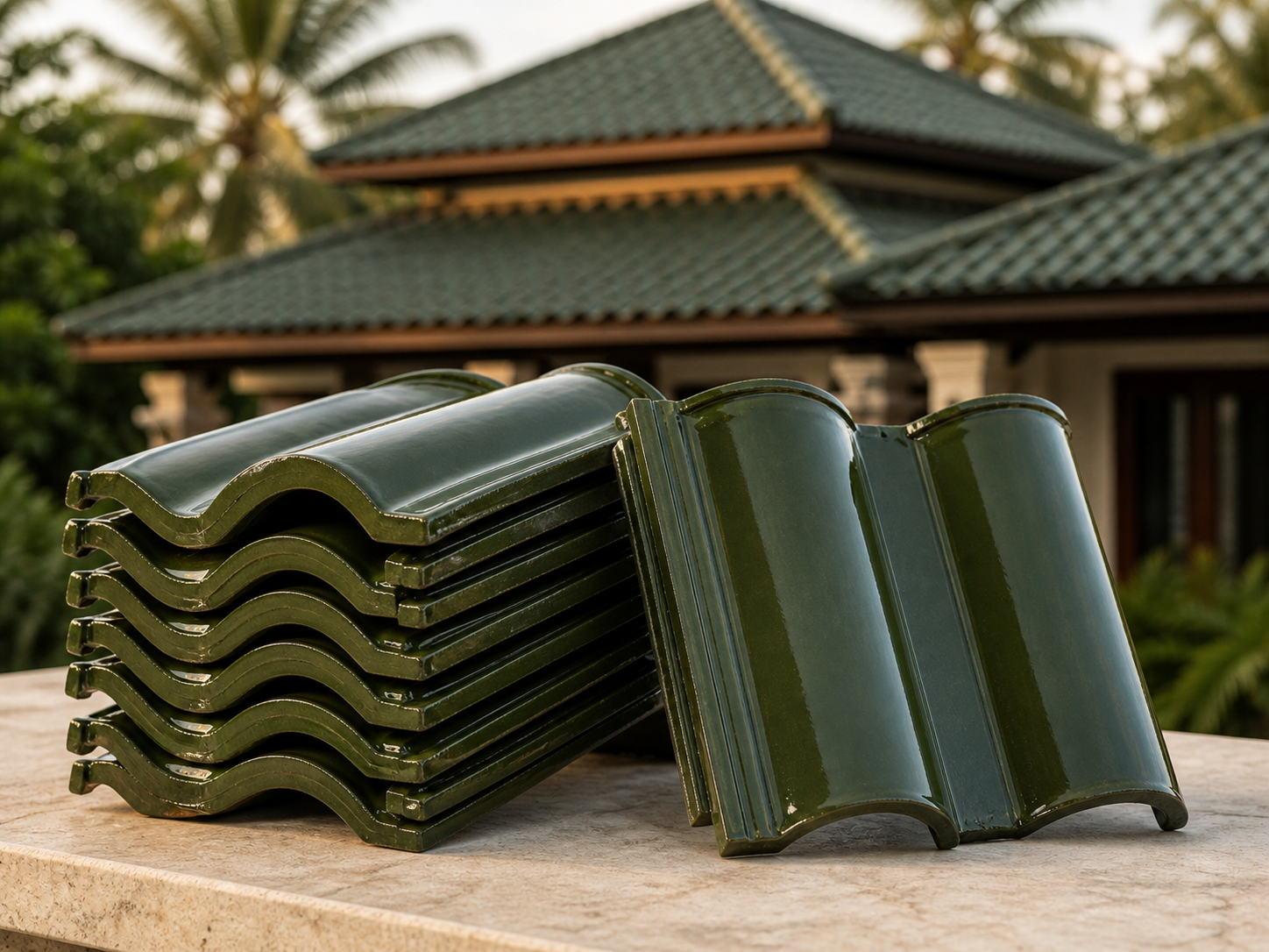 Ngói Thép Nippon Lợp Mái Màu Xanh Rêu