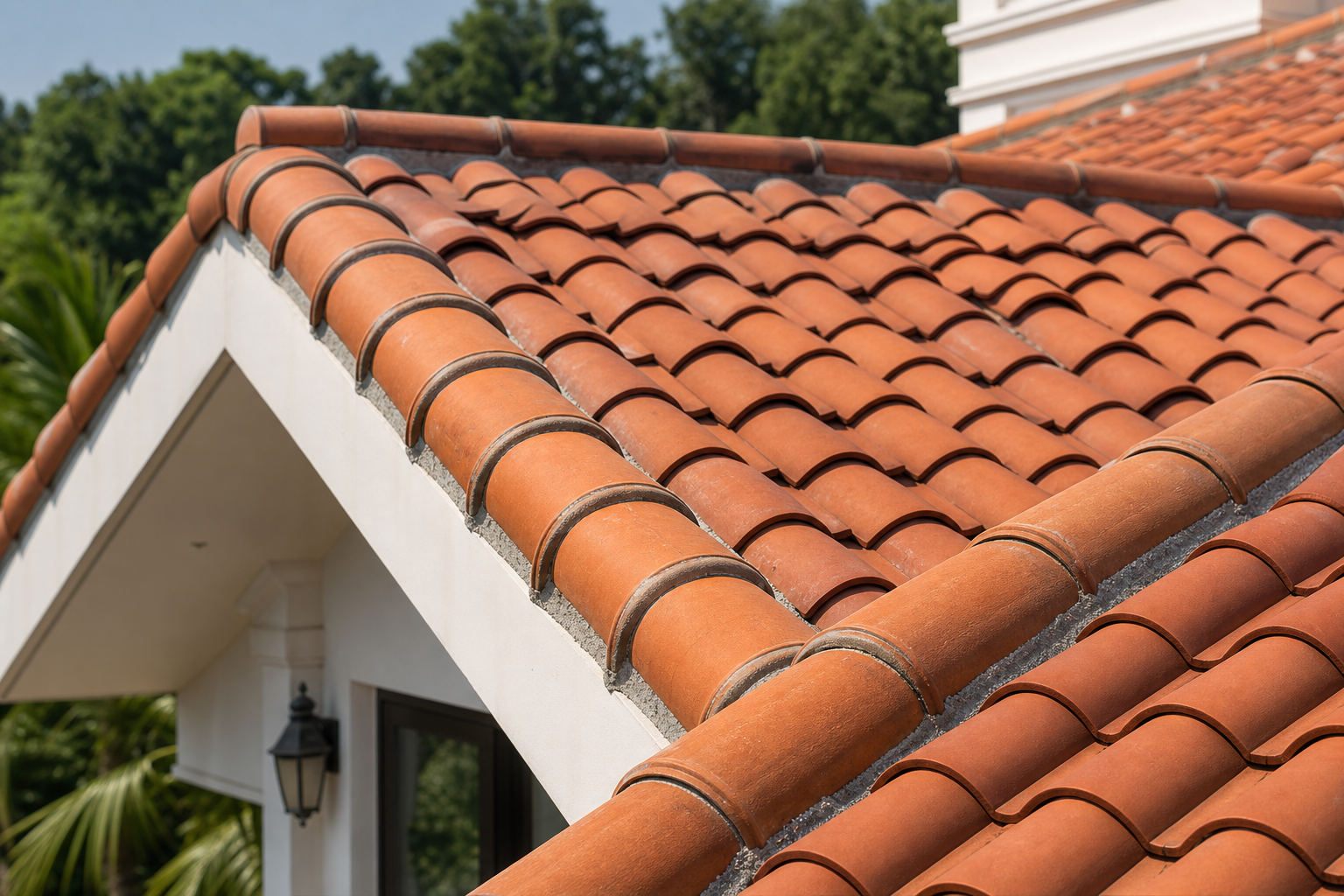 Ảnh thực tế minh họa ngói bò trong hệ mái ngói