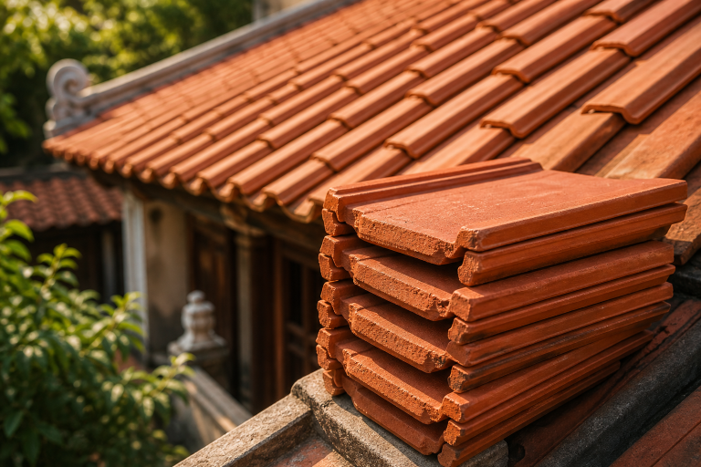 Ảnh thực tế minh họa ngói Hạ Long trong hệ mái ngói